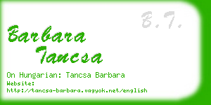 barbara tancsa business card